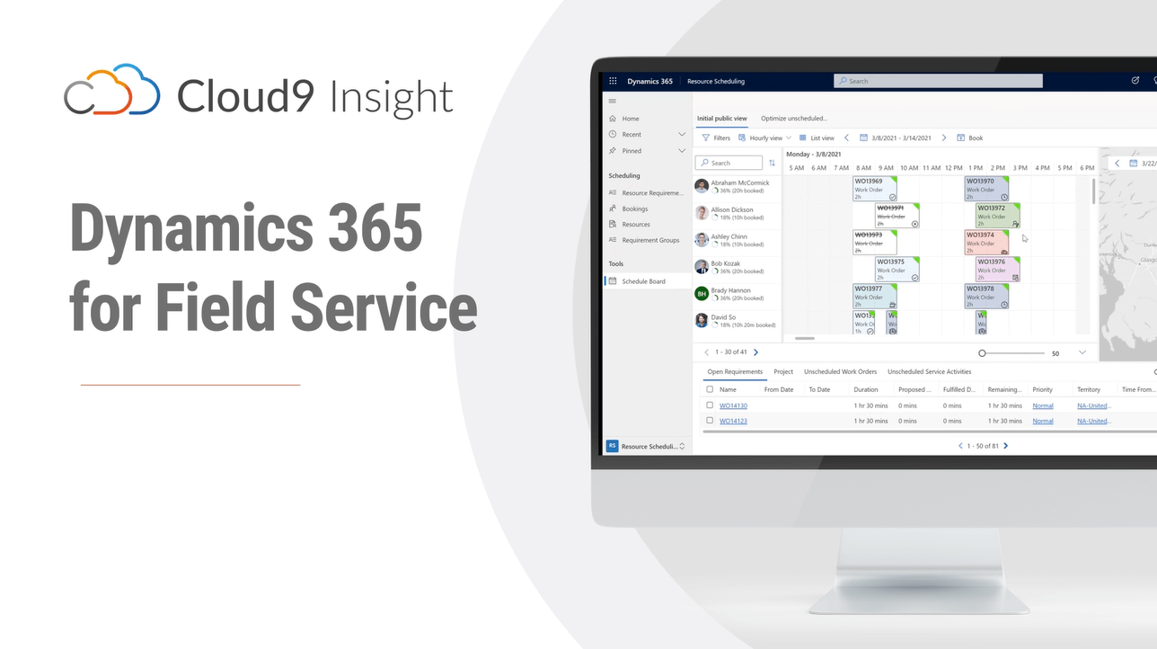 Dynamics 365 for Field Service Demo Cloud 9 Insight
