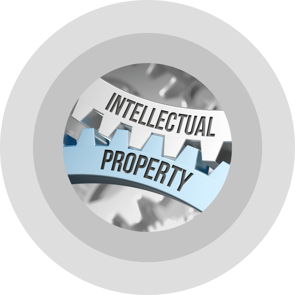 Abstract image of intellectual property machinery