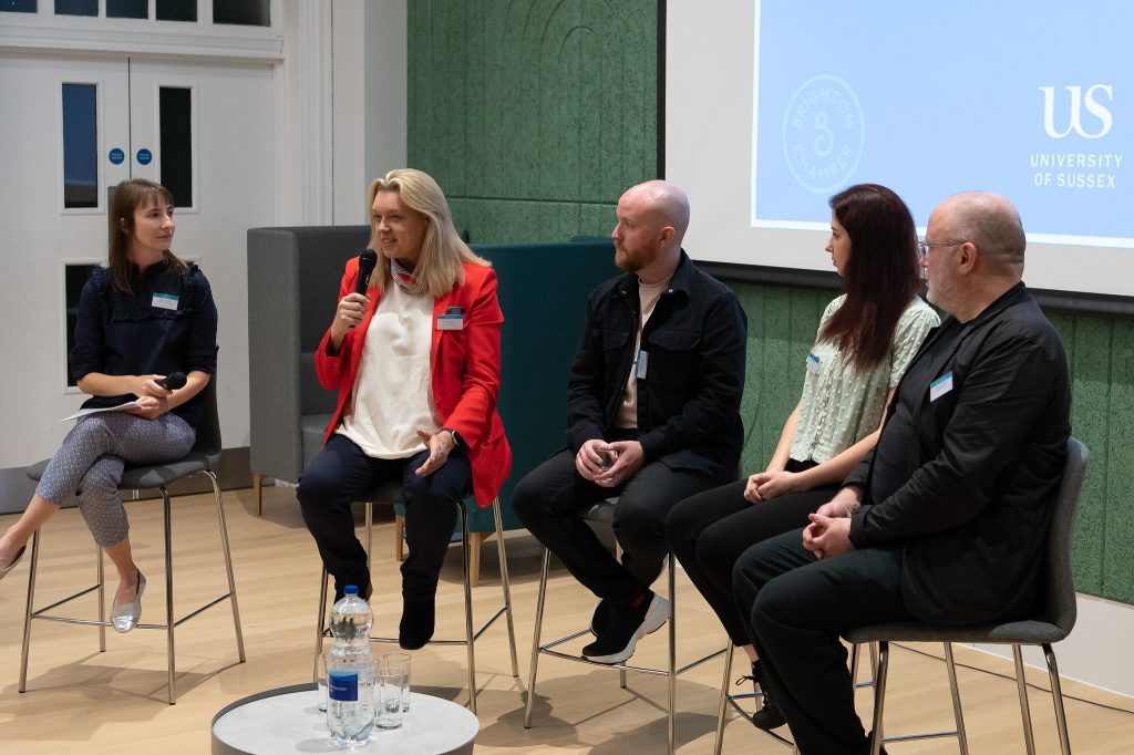 A panel discussing the benefits of the four-day working week and the innovative nine-day working fortnight.