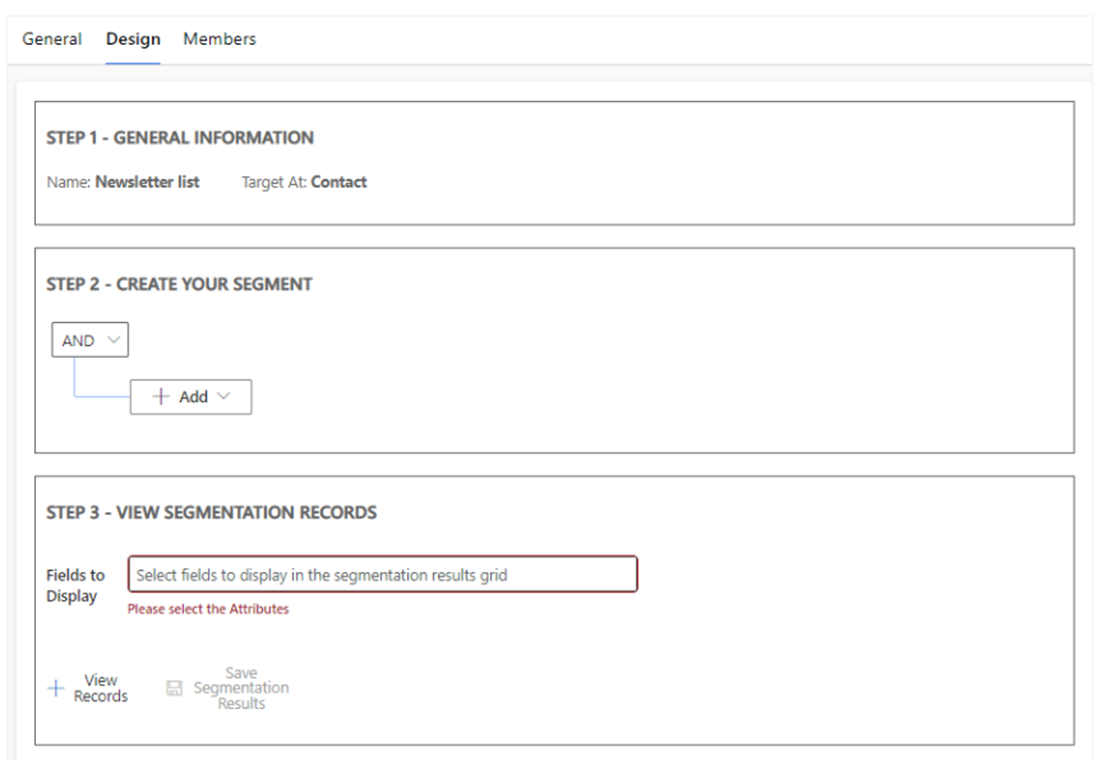 Click Dimensions new segmentation tool