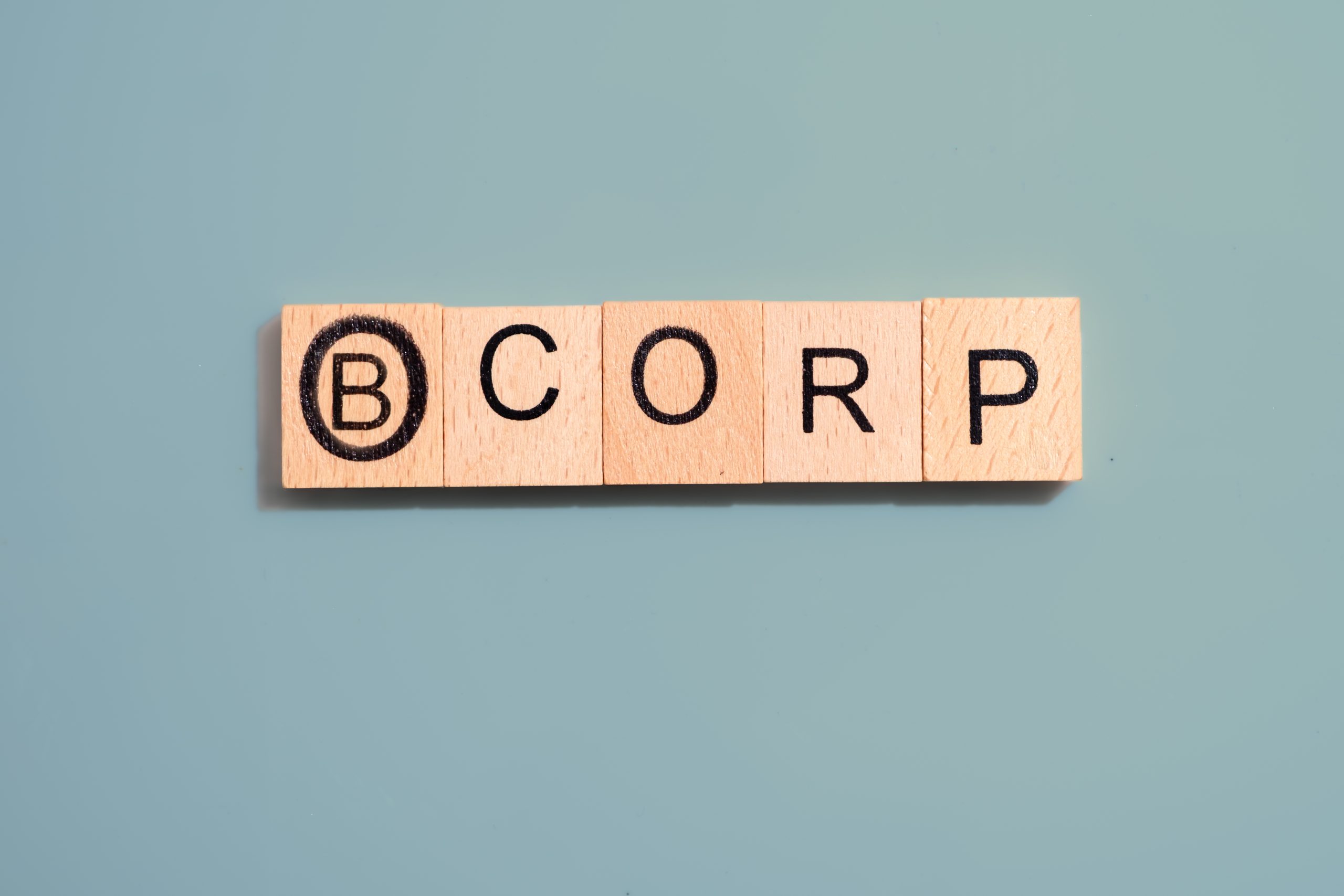 BCorp on blue background
