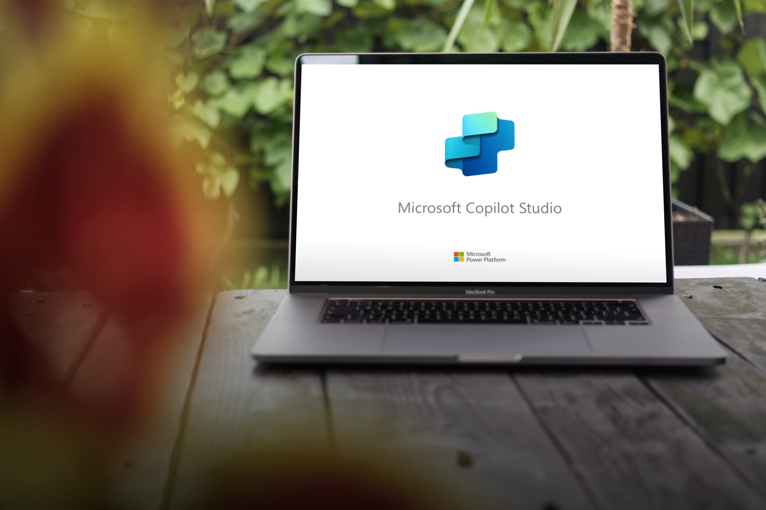 Microsoft Copilot Studio logo, solution transforming customer and employee experiences when you build custom copilots, displayed on MacBook Pro screen Microsoft Copilot Studio logo, solution transforming customer and employee experiences when you build custom copilots, displayed on MacBook Pro screen