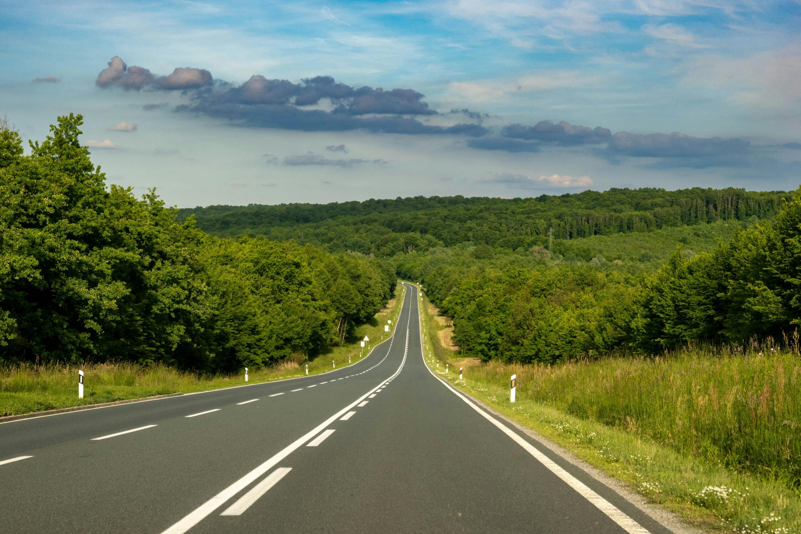 long stretch of road