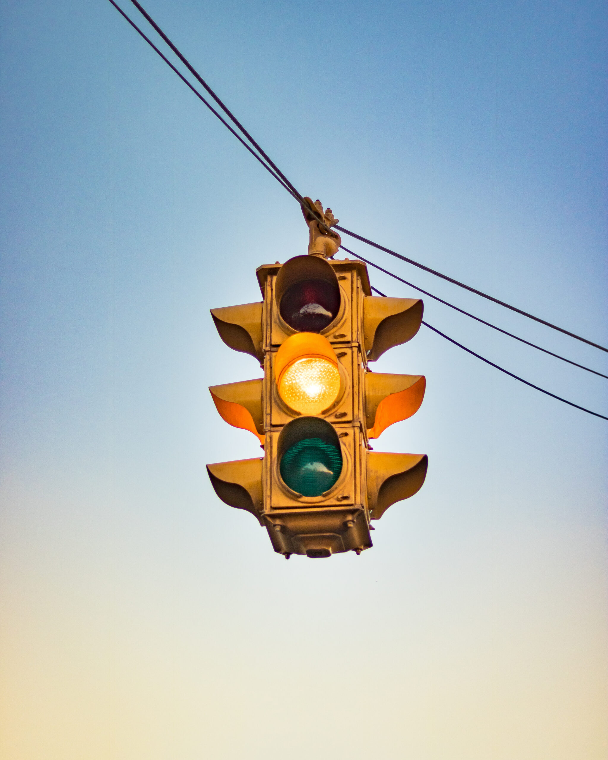 Yellow traffic light Yellow traffic light