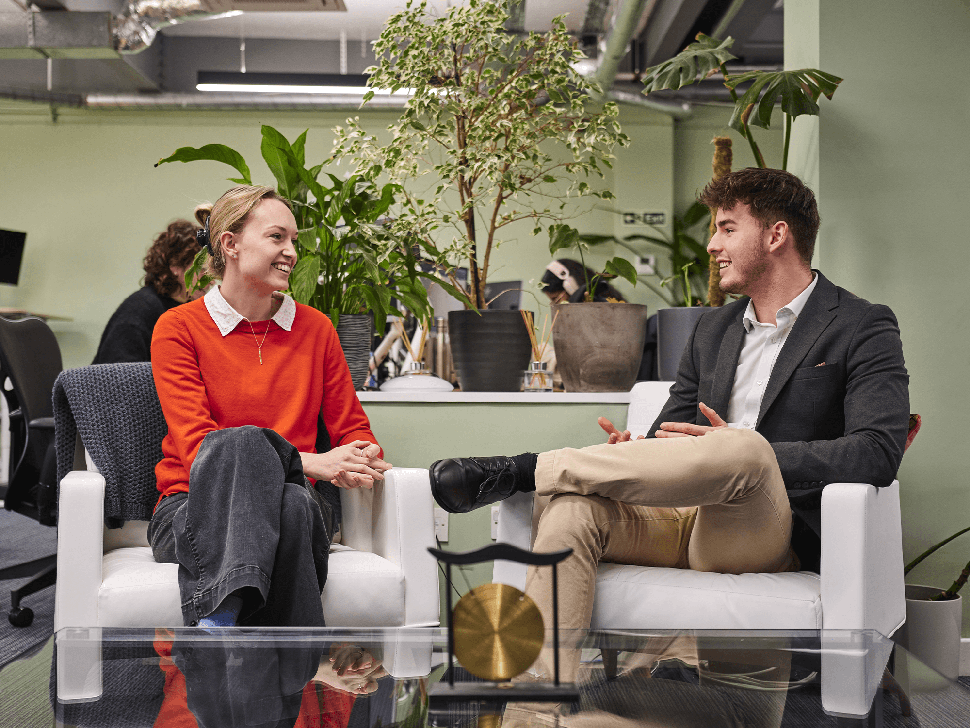 Casual business meeting in modern office