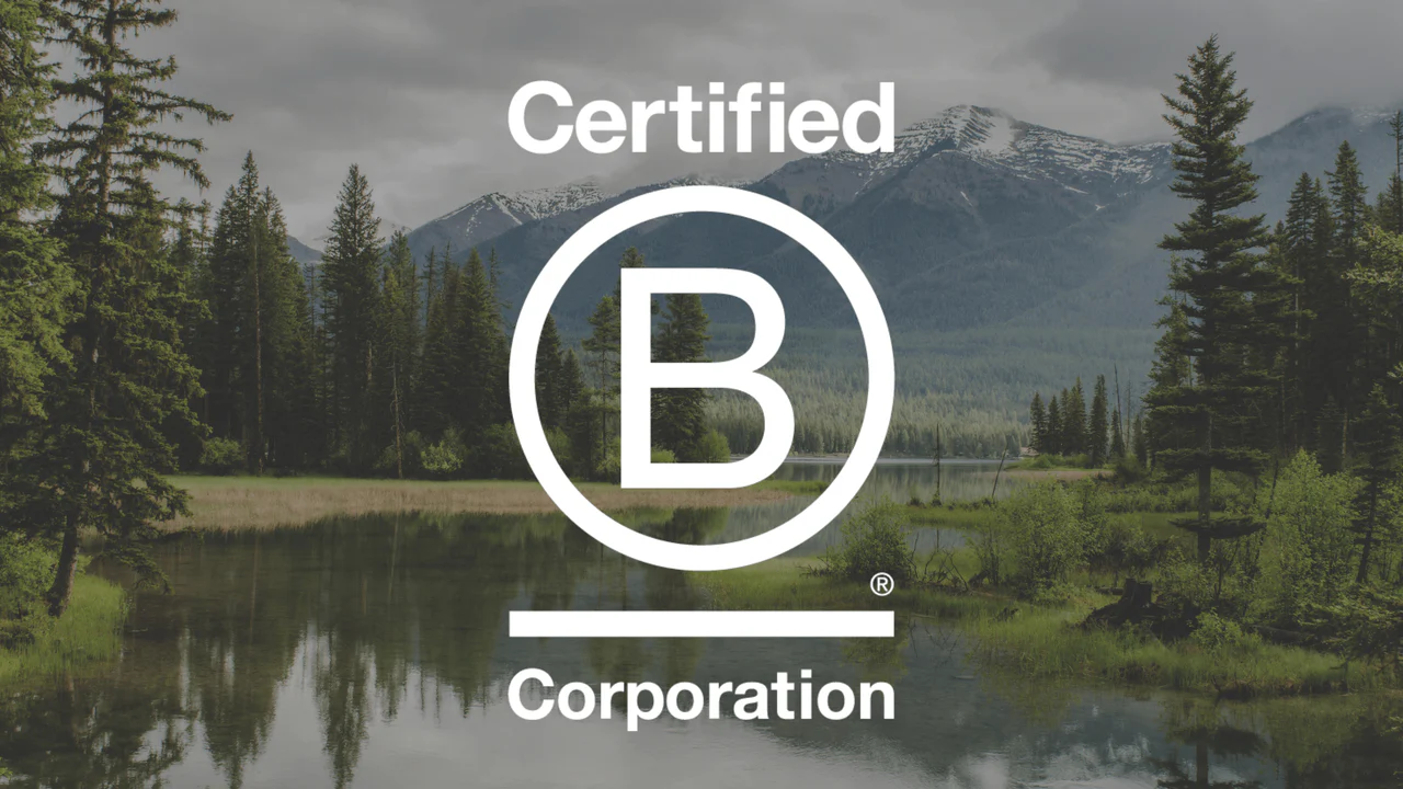 b corp with green background