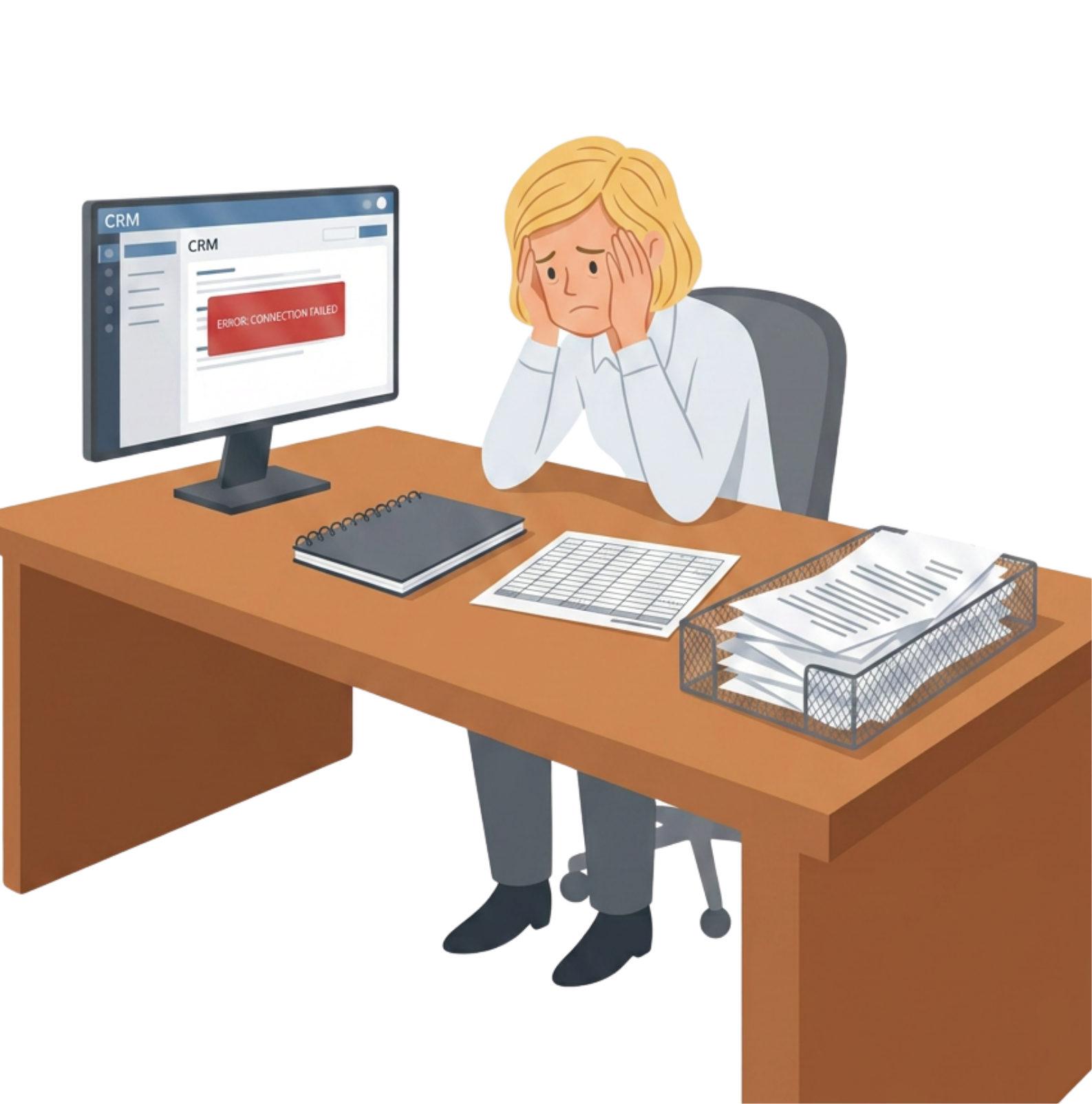 Cartoon CRM Failure Required vs Wanted Cartoon CRM Failure Required vs Wanted