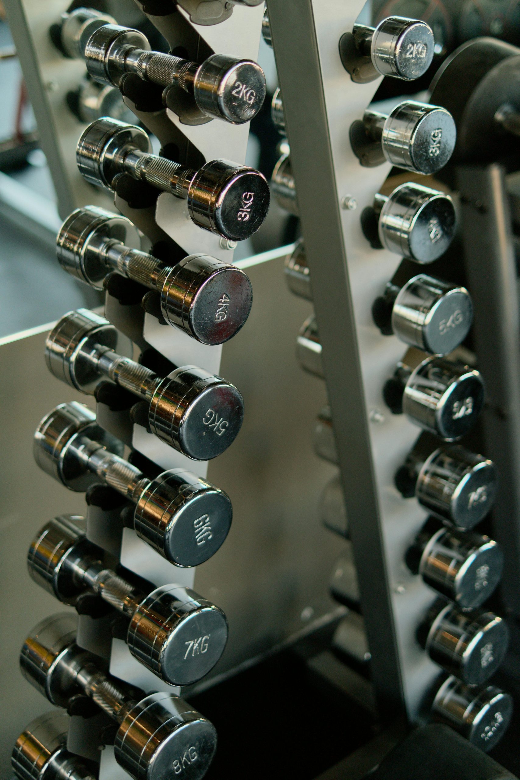 pyramid of dumbells