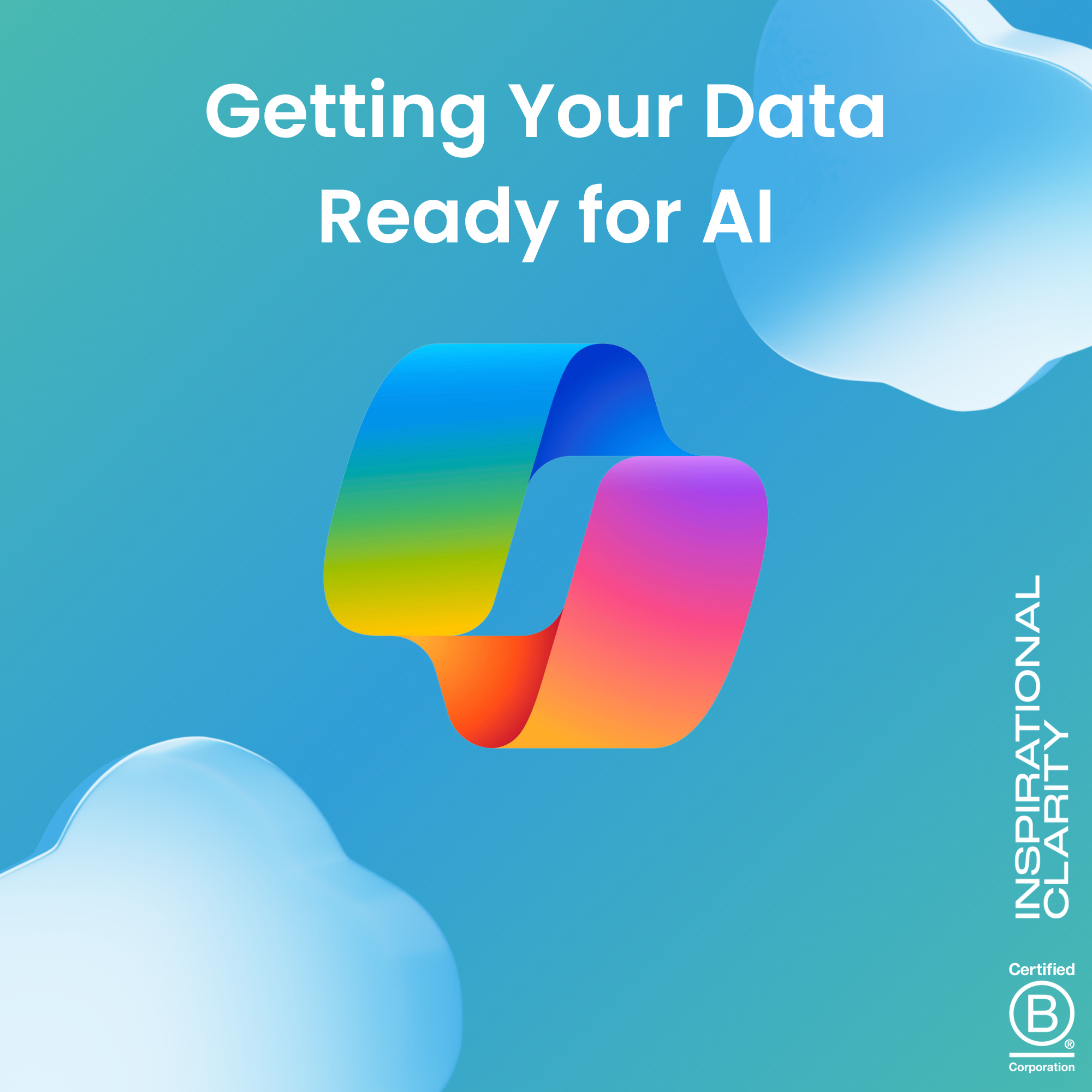 Getting Your Data Ready for AI - event graphic with the Copilot logo